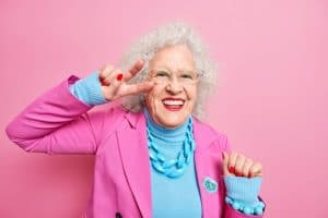 North Garland Dental and Orthodontics - Dentures - Woman smiling with Dentures